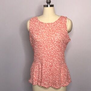 New York & Company Coral Peplum Top